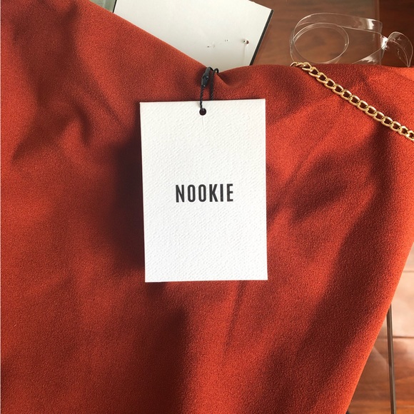 Nookie Lexi Chain Gown Rust Large - Picture 15 of 15